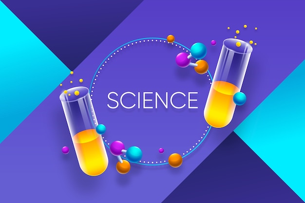 Science colorful realistic background