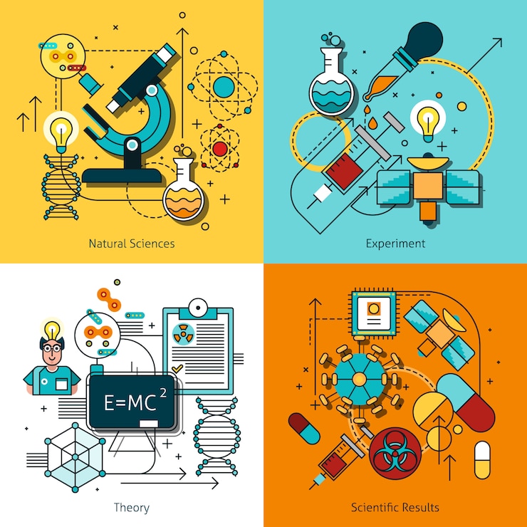 Free Vector  science concept line vector image