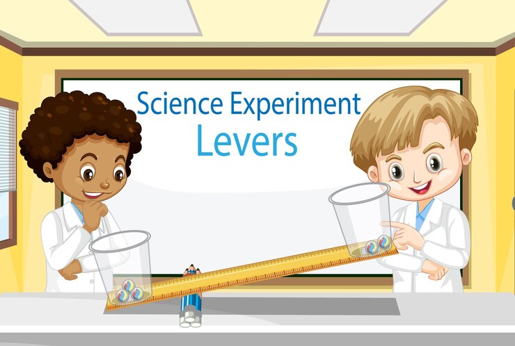 Free Vector science concept with levers experiment