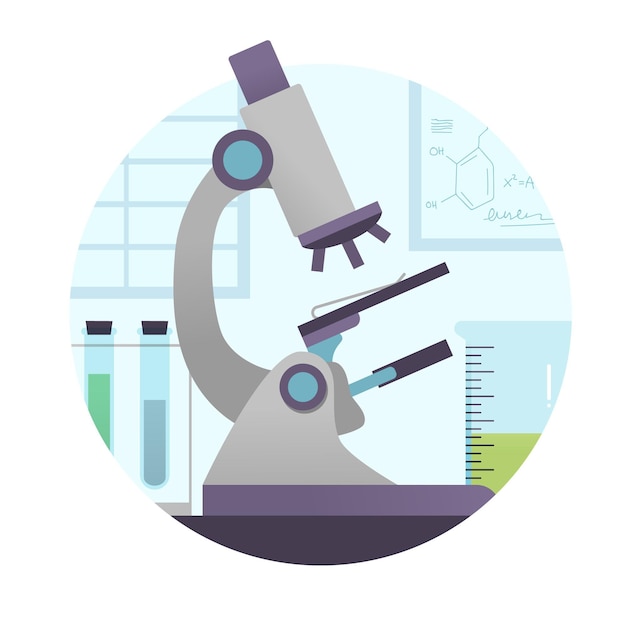 Science concept with microscope