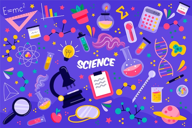 Free vector science education background
