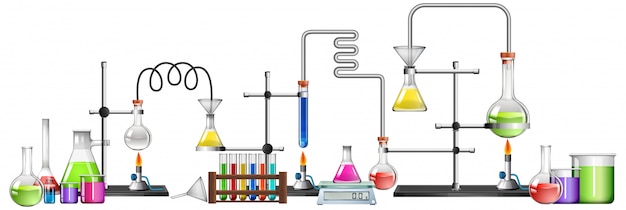 Free vector science equipments