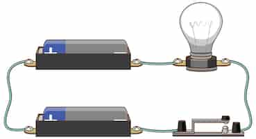 無料ベクター 電気回路の科学実験