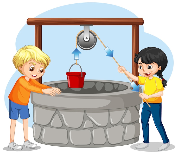 Free Vector science experiment with fixed pulley