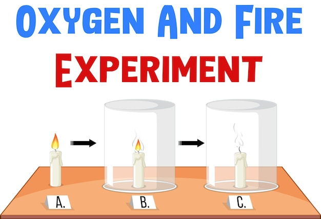 무료 벡터 산소와 불을 이용한 과학 실험