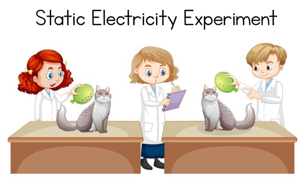 Science experiment with static electricity