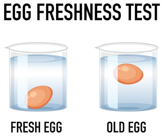 鮮度をテストする卵を使った科学実験