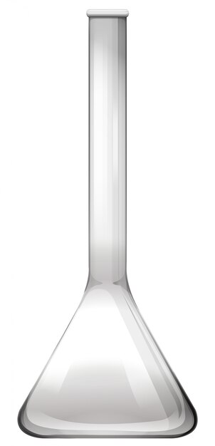 Science glass on white