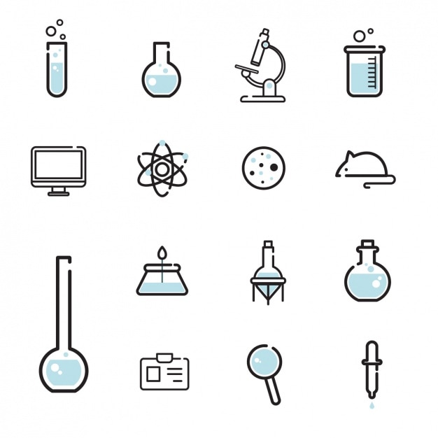 Free vector science icons collection