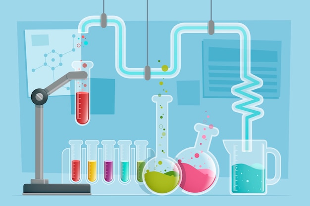 Science lab flat design