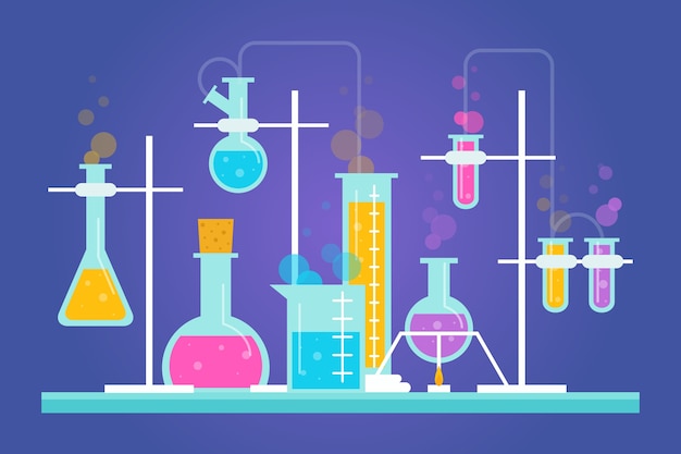 科学実験室のフラットスタイル