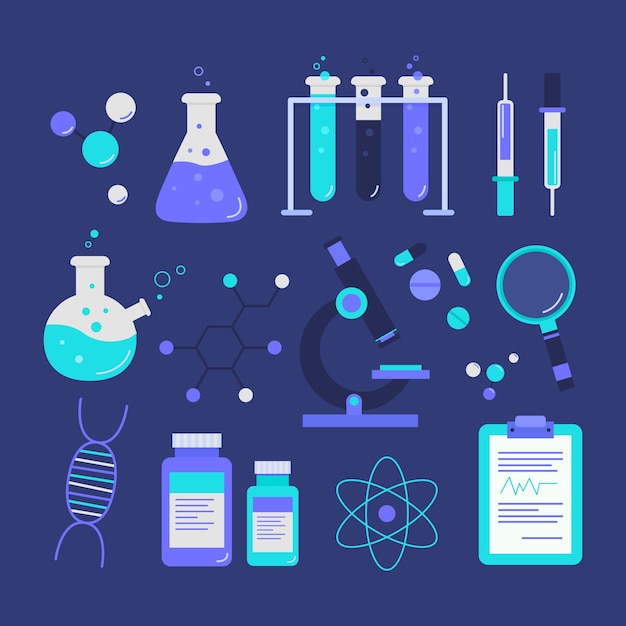 免费矢量科学实验室对象集合