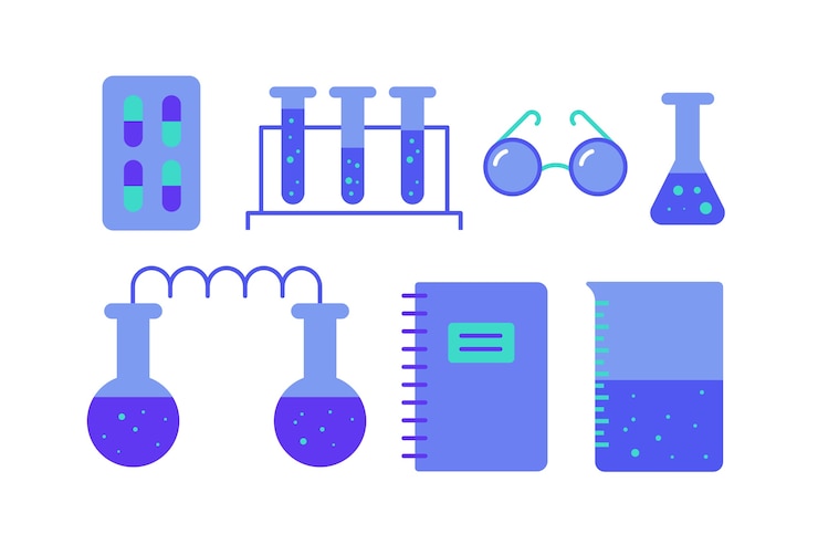 Free Vector science lab objects