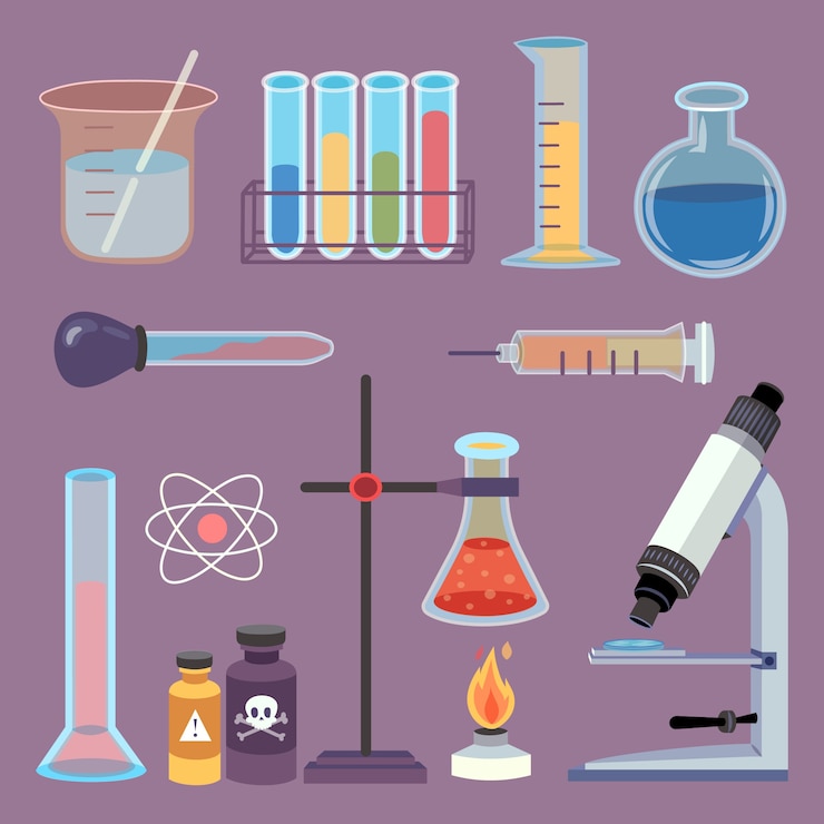 Free Vector science lab objects