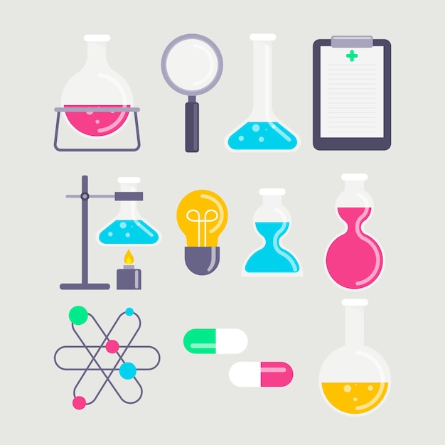 Free vector science lab objects