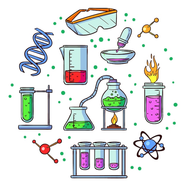 Free vector science lab objects