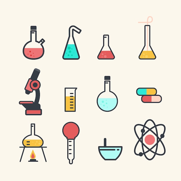 Free vector science lab objects