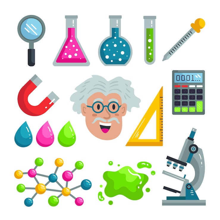 Free Vector science lab objects