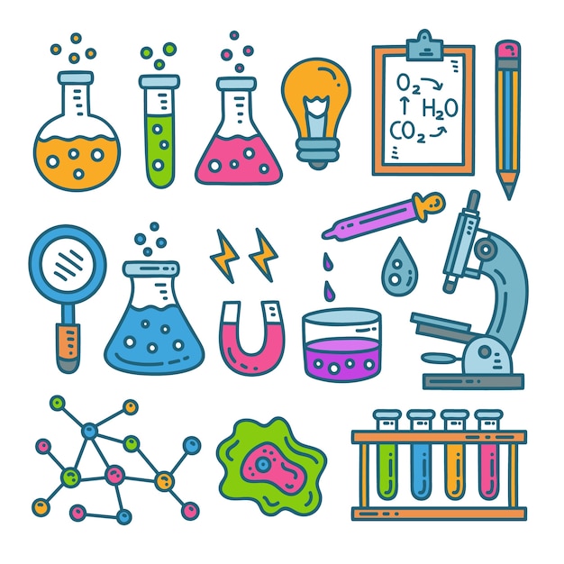 Free vector science lab objects