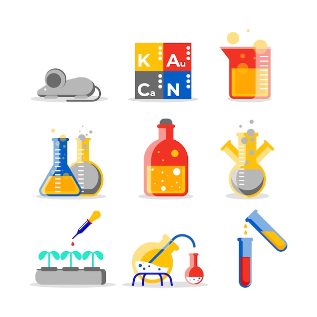 Free vector science lab objects