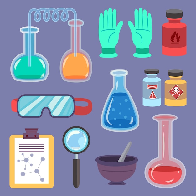 Free vector science laboratory objects