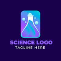 Vettore gratuito modello di progettazione del logo della scienza