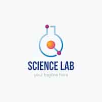 Free vector science logo template design