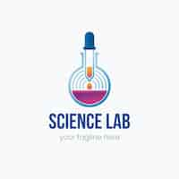 Free vector science logo template design