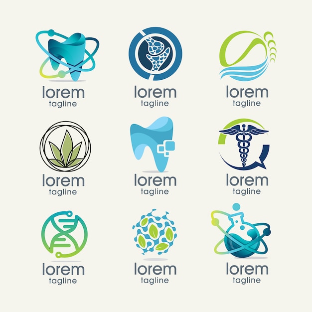 Science logo templates collection