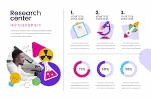 Free vector science project infographic template