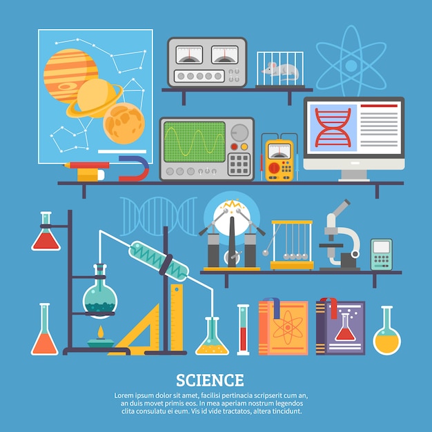 科学研究所ラボフラットバナー