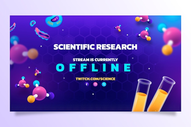 Free vector science research   twitch background