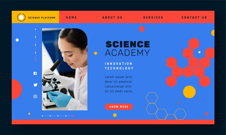 Free Vector science  template design