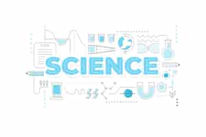 Free vector science word concept