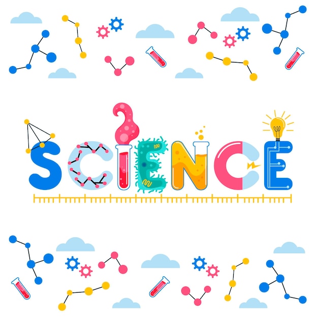 Free Vector science word concept