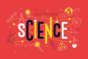 Free vector science word concept