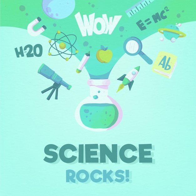 Free vector science word concept