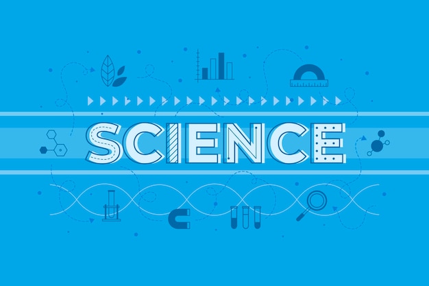 Free vector science word concept