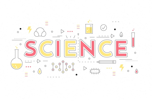 Free vector science word concept