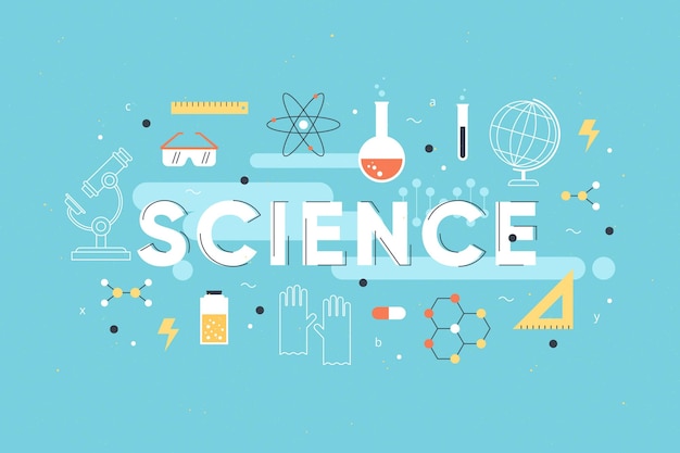 Free vector science word concept