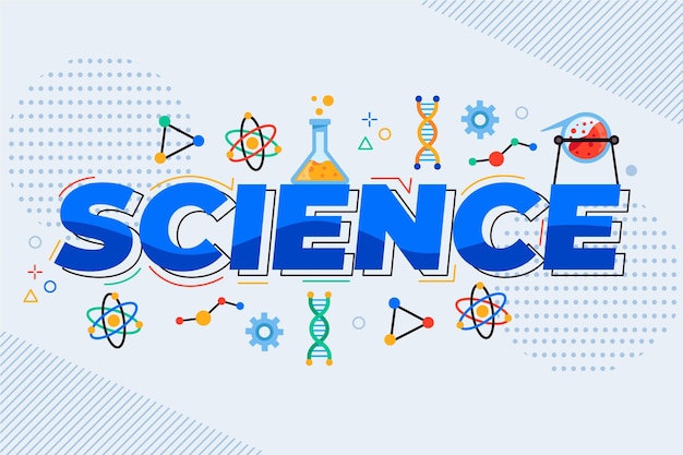 Free vector science word concept