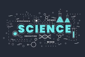 Free vector science word theme