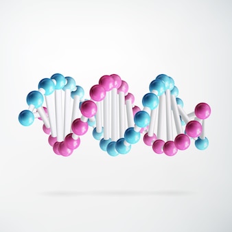 Научная красочная абстрактная концепция с молекулярной связанной структурой на белом изолированном