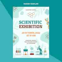 Free vector scientific exhibition poster template