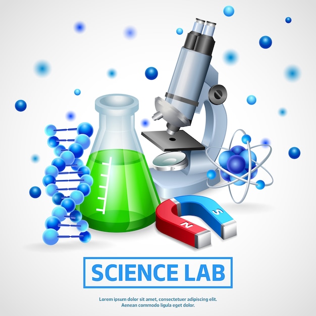 Free vector scientific laboratory design concept