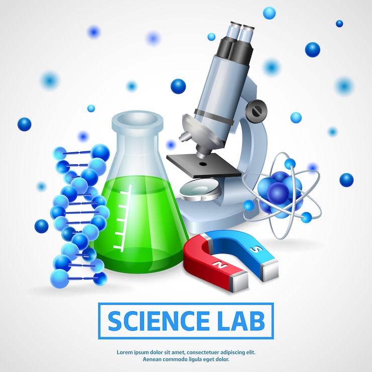 मुफ़्त वेक्टर scientific laboratory design concept 