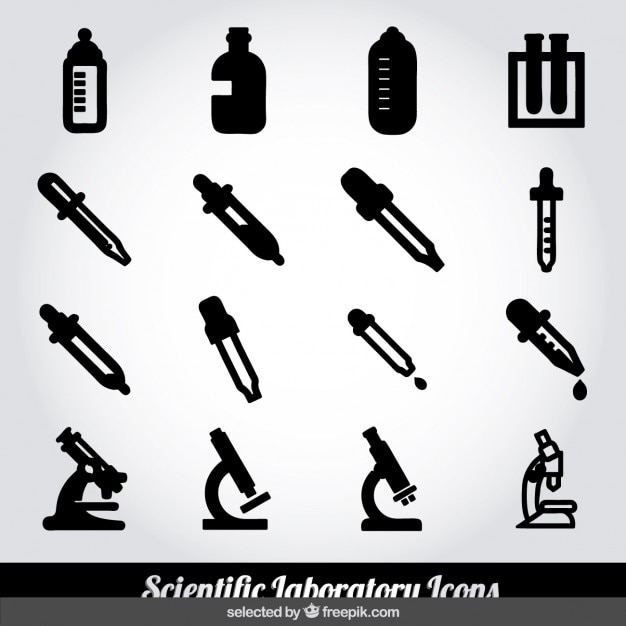 Free vector scientific laboratory icons