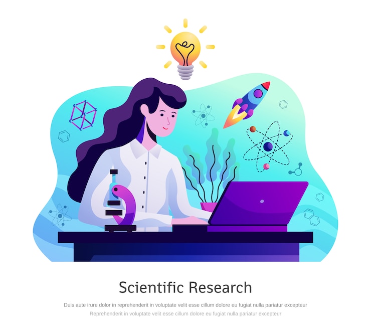 Free Vector scientific research abstract composition