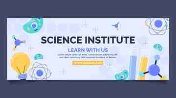 Free vector scientific research facebook cover