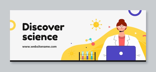 Free vector scientific research facebook cover